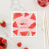メロンかわいいスイカピンク1歳の誕生日 スタンダードカクテルナプキン (インサイチュ)