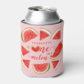 メロンかわいいスイカピンク1歳の誕生日 缶クーラー (缶正面)