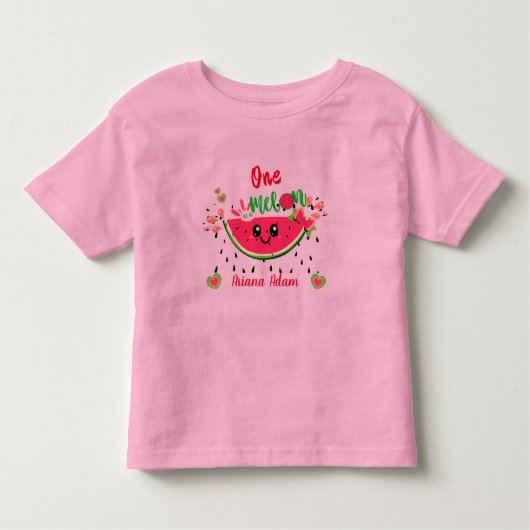 メロンにひとつだけのメロン 1歳の女の子の誕生日 トドラーTシャツ (正面)