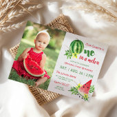 メロンにひとつだけの写真付きバースデー招待状 招待状