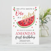 メロンにひとつだけの夏の女の子 1歳の誕生日 招待状 (スタンド正面)