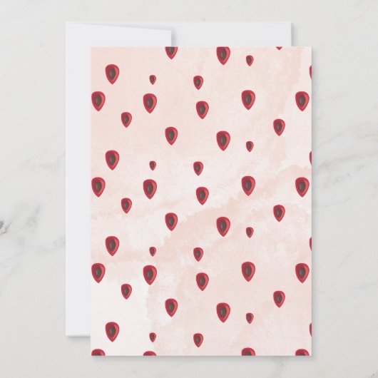 メロンにひとつだけの小さなスイートピー・スイカ 招待状 (裏面)