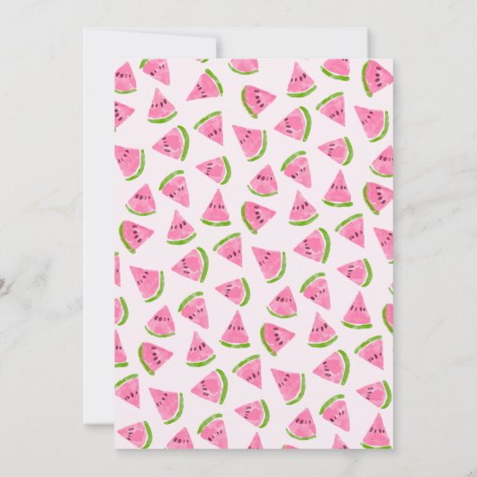 メロンにひとつだけの水彩イラスト 招待状 (裏面)