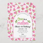 メロンにひとつだけの水彩イラスト 招待状 (正面/裏面)