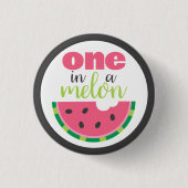 メロンにひとつだけの特別な贈り物 1歳の誕生日パーティーお土産 缶バッジ (正面)