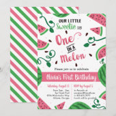 メロンにひとつだけの誕生日パーティー招待状 招待状 (正面/裏面)