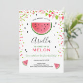 メロンにひとつだけの誕生日招待状 スイカ 招待状 (スタンド正面)