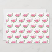 メロンにひとつだけの1歳の誕生日スイカ写真 招待状 (裏面)