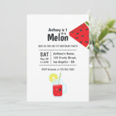 メロンにひとつだけの1歳誕生日パーティー 招待状 (スタンド正面)