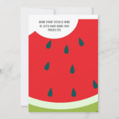 メロンにひとつだけの1歳誕生日パーティー 招待状 (裏面)