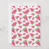 メロンにひとつ 赤ちゃん女の子 1歳の誕生日 招待状 (裏面)