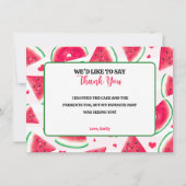 メロンにひとつ 1歳の誕生日お礼カード 招待状 (裏面)