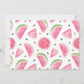 メロンにひとつ 1歳の誕生日スイカ写真 招待状 (裏面)