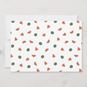 メロンにひとつ 1歳の誕生日パーティーの写真 招待状 (裏面)