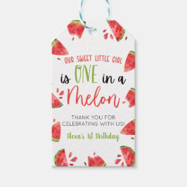 メロンにひとつ 1歳の誕生日パーティー スイカ ギフトタグ