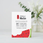 メロンにひとつ 1歳の誕生日パーティー ポストカード (スタンド正面)