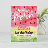 メロンにひとつ 1歳の誕生日パーティー 招待状 (スタンド正面)