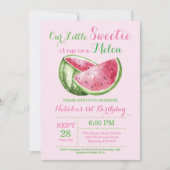 メロンにひとつ 1歳の誕生日招待状 招待状 (正面)