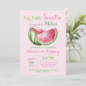 メロンにひとつ 1歳の誕生日招待状 招待状 (スタンド正面)