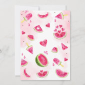 メロンにひとつ 1歳の誕生日 招待状 (裏面)