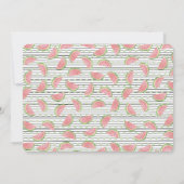 メロンに一つ、ファースト誕生日招待状 招待状 (裏面)