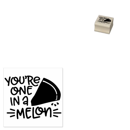 メロンに入った人 ラバースタンプ (押印)