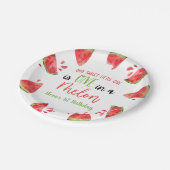 メロンに1つ1つ最初の誕生日パーティスイカ ペーパープレート (アングル)
