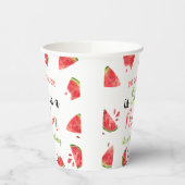 メロンに1つ1つ最初の誕生日パーティスイカ 紙コップ (左)