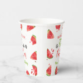 メロンに1つ1つ最初の誕生日パーティスイカ 紙コップ (右)