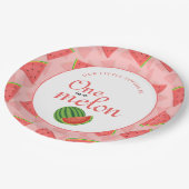 メロンに1つ1つ誕生日スイカ ペーパープレート (アングル)