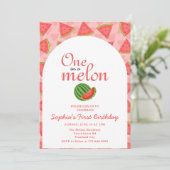 メロンに1つ1つ誕生日スイカ 招待状 (スタンド正面)