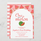 メロンに1つ1つ誕生日スイカ 招待状 (正面/裏面)