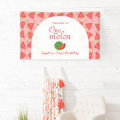 メロンに1つ1つ誕生日スイカ 横断幕 (インサイチュ)