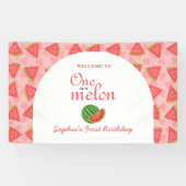 メロンに1つ1つ誕生日スイカ 横断幕 (横)