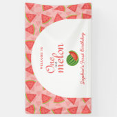 メロンに1つ1つ誕生日スイカ 横断幕 (縦)