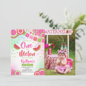 メロンに1個入り誕生日招待状パーティー 招待状 (スタンド正面)