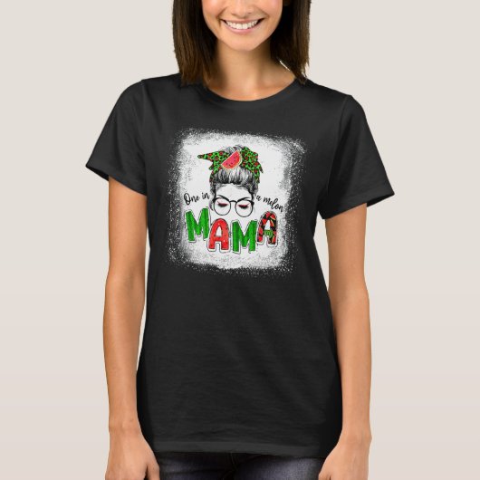 メロンのお母さんスイカのママのママ夏のマッチング Tシャツ (正面)