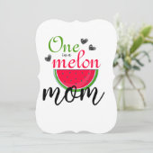 メロンのお母さんスイカ写真グリーティングカードに1枚 (スタンド正面)