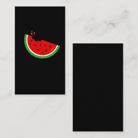 メロンのかみ傷の夏のスイカのフルーツのメロンの種のかみ傷 名刺 (正面/裏面)