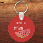 メロンのかわいいスイカのキーチェーンを1つ キーホルダー (正面)