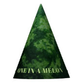 メロンのグリーンスイカのフルーツ誕生日に1つ パーティーハット (正面)