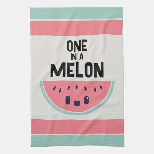 メロンのスイカに入ったかわいい キッチンタオル (縦)