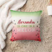 メロンのスイカに入っている人 クッション (ブランケット)