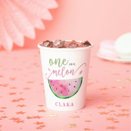 メロンのスイカに入っている人 紙コップ