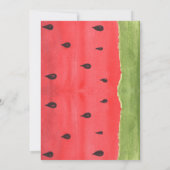 メロンのスイカに1つ1つ誕生日の写真 招待状 (裏面)