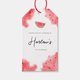 メロンのスイカに1つ1歳の誕生日感謝してい君 ギフトタグ