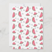 メロンのスイカに1人1歳の誕生日 招待状 (裏面)