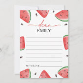 メロンのスイカのタイムカプセルカードに1枚 招待状 (正面)