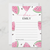 メロンのスイカのタイムカプセルカードに1枚 招待状 (正面)