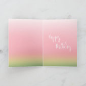 メロンのスイカのパーソナライズな誕生日の1つ カード (内部)